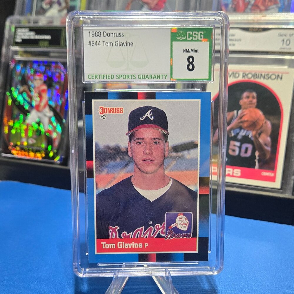 1988 Donruss #644 Tom Glavine (HOF, RC) (CSG 8)